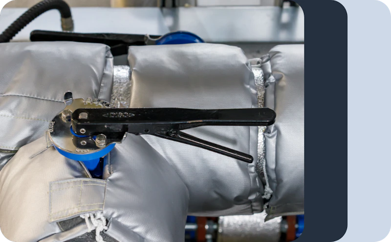 Valve insulation jacket with branded layers