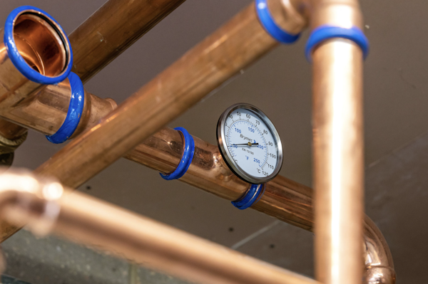 Brymec Heavy Duty Steel Press Installation. Copper pipes.