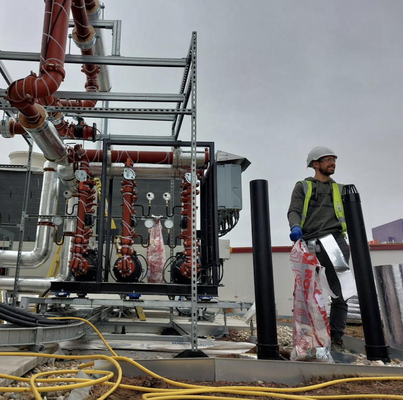 High-Rise Air Source Heat Pump Installation