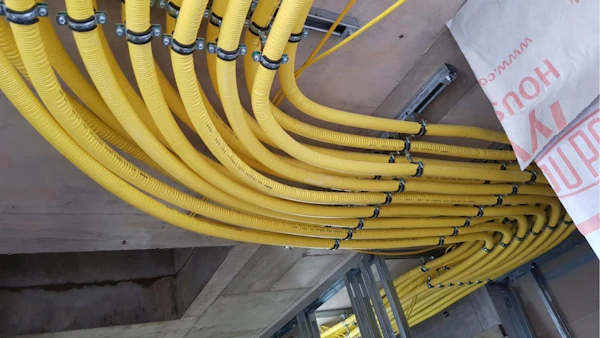 brymec CSST pipework installed