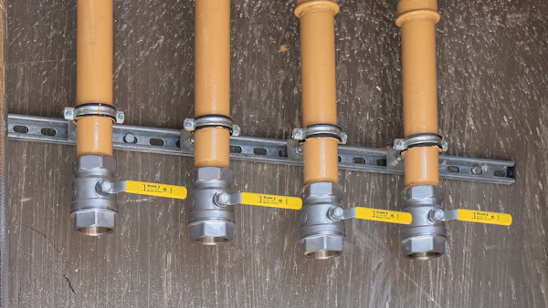 brymec gas lever ball valves installed